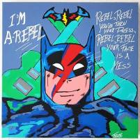 Batrebel 50x50x4cm abstract popart color painting