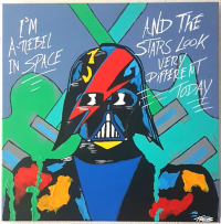 Star rebel 50x50x4cm abstract popart color painting_1